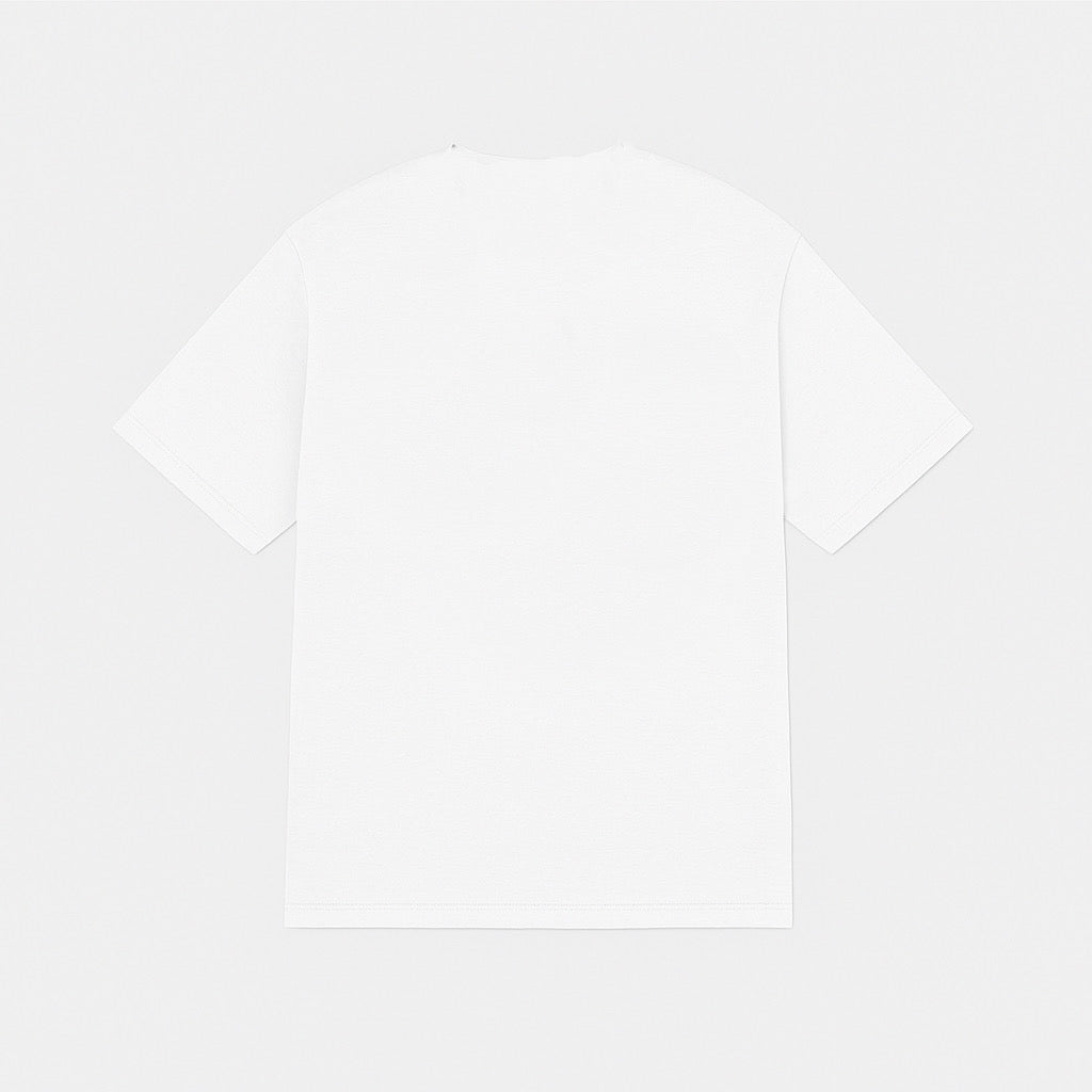 WHITE “BLIND FAITH &LUCK” T-SHIRT