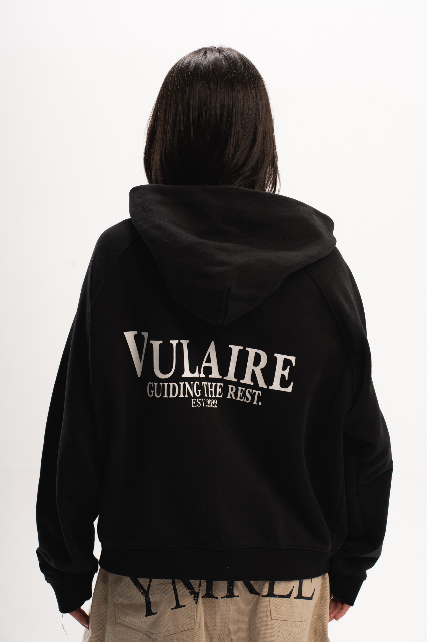 VULAIRE “ GTR “ ZIP-UP HOODIE JET BLACK