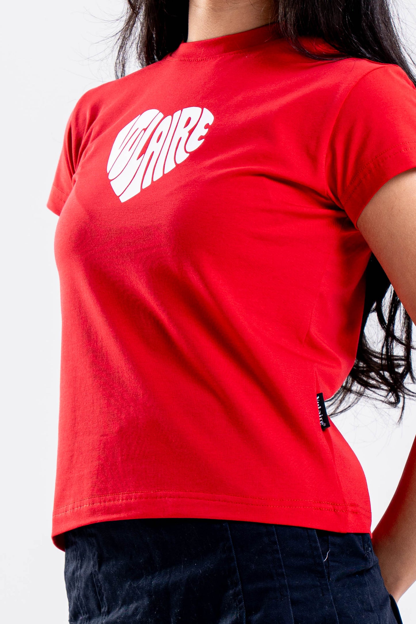 VULAIRE HEART BABY TEE IN RED