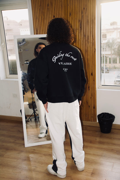 “ GUIDING THE REST “ CREWNECK IN JET BLACK