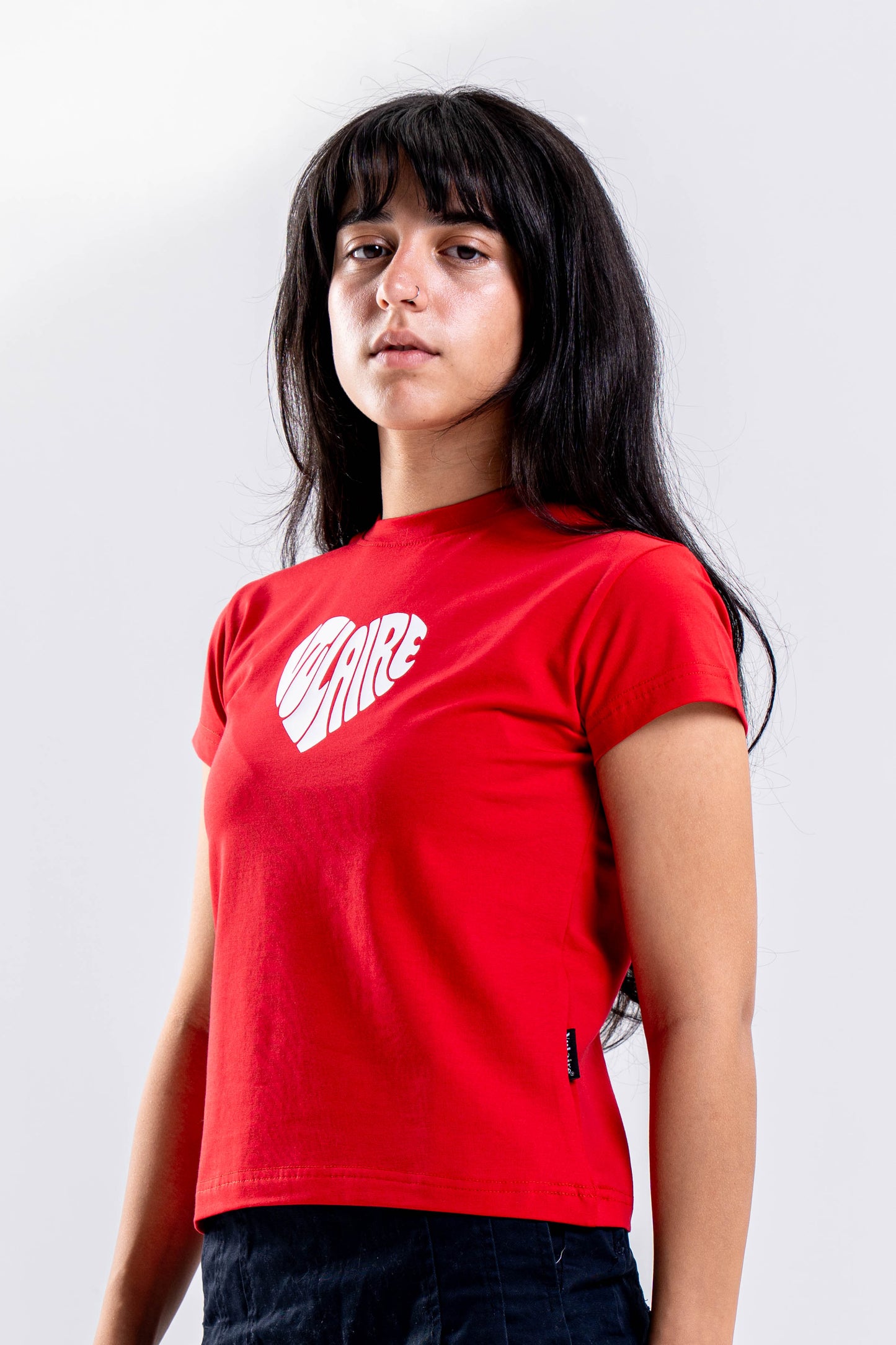 VULAIRE HEART BABY TEE IN RED