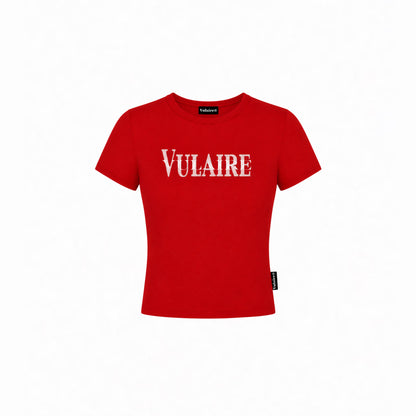 SIGNATURE VULAIRE’S BABY TEE IN RED