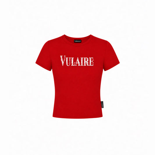 SIGNATURE VULAIRE’S BABY TEE IN RED