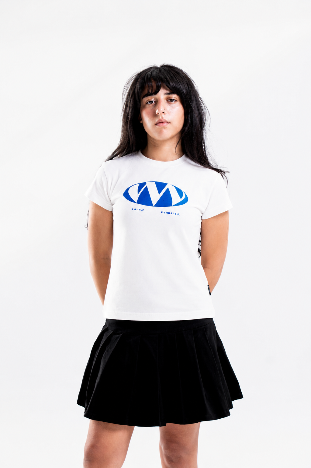 TRIPLE “ V “ BABY TEE IN WHITE
