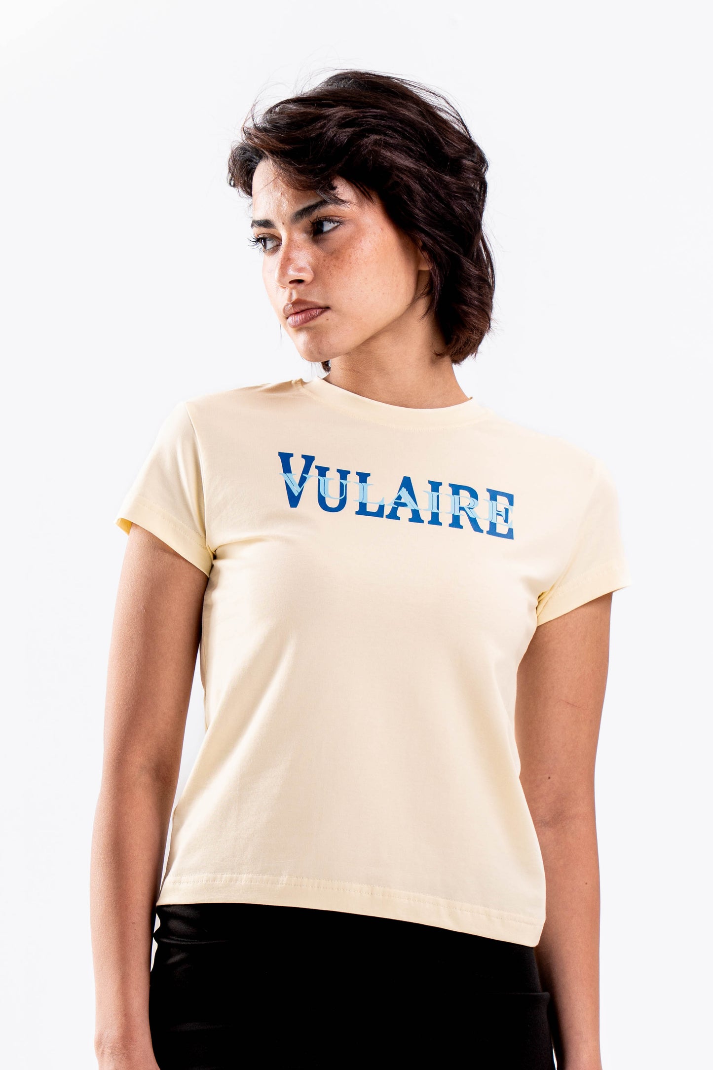 SIGNATURE VULAIRE’S BABY TEE IN BUTTER YELLOW