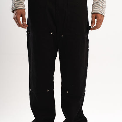 “ V ” CARPENTER PANTS BLACK