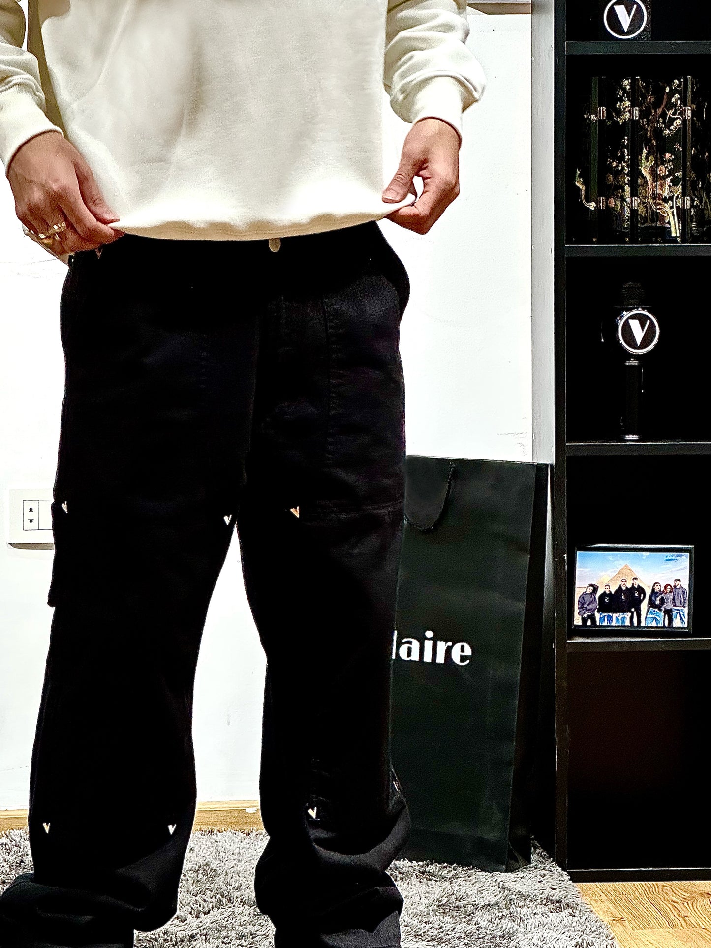 VULAIRE CARPENTER PANTS BLACK