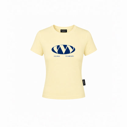 TRIPLE “ V “ BABY TEE IN BUTTER YELLOW