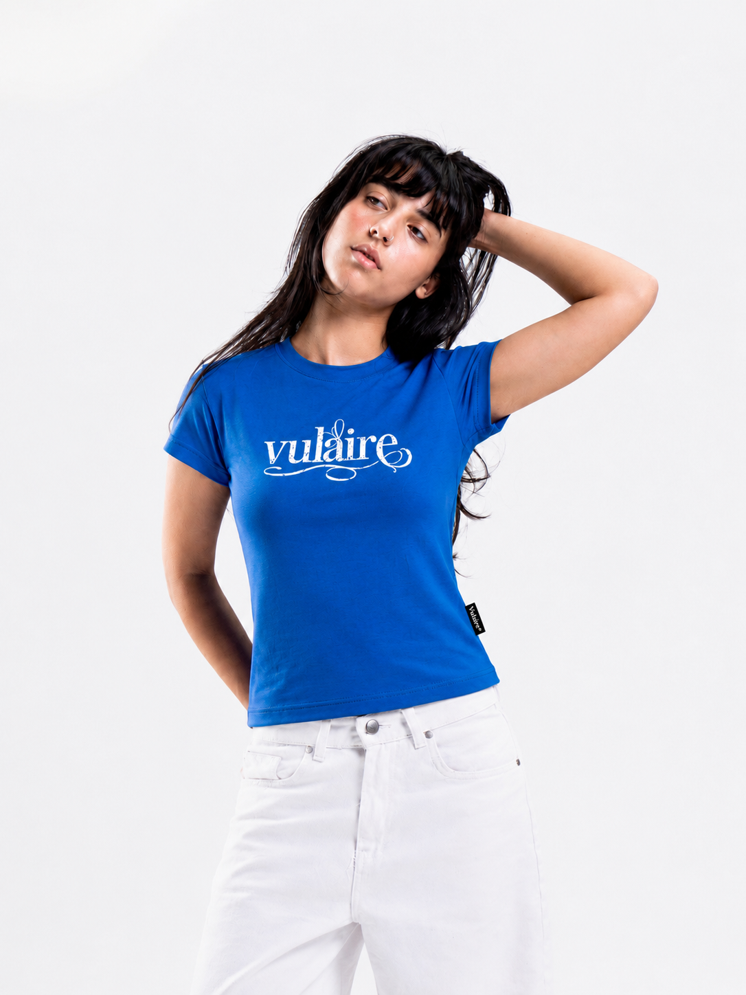 SIGNATURE VULAIRE’S BASIC BABY TEE IN BLUE