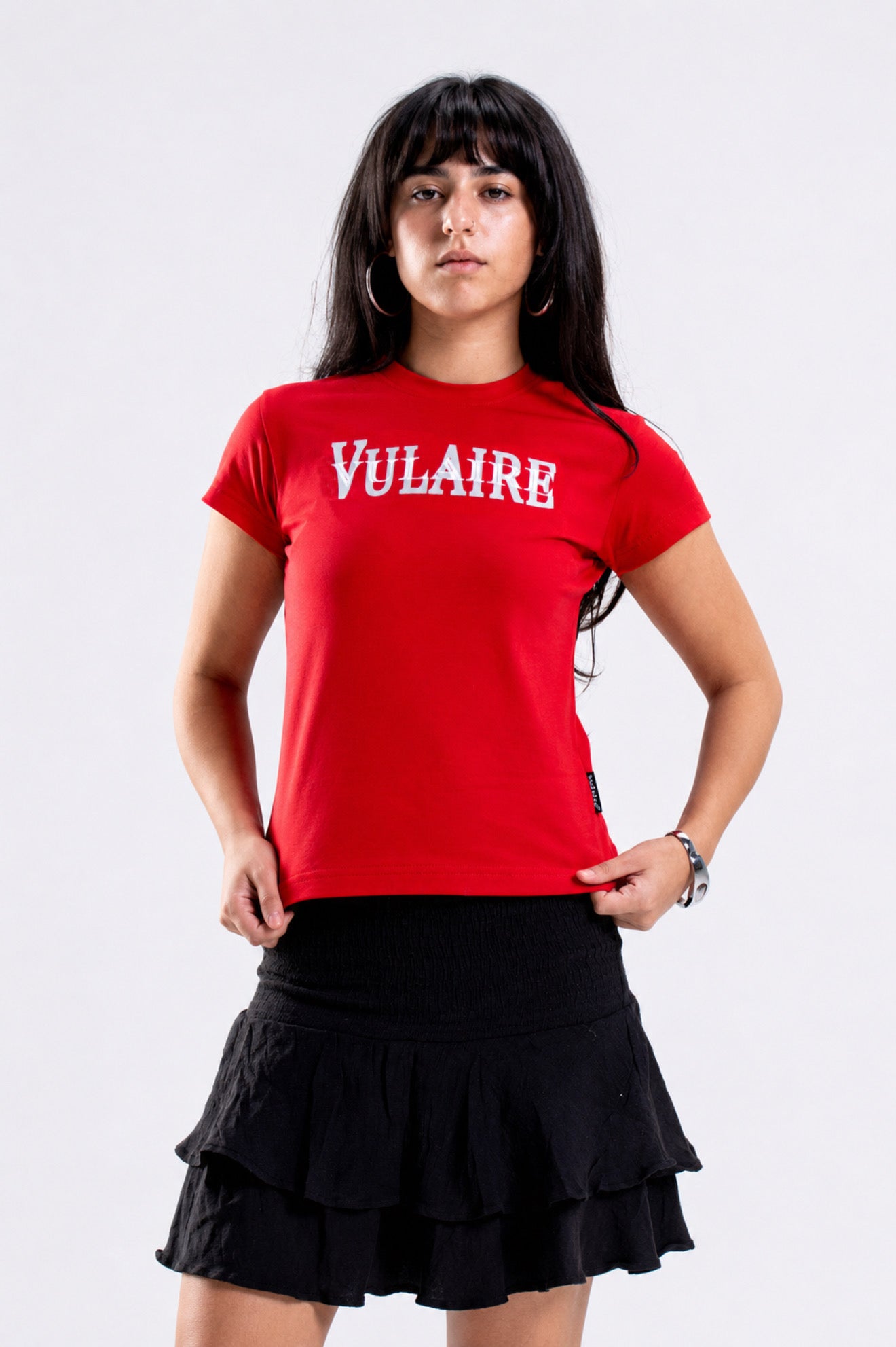 SIGNATURE VULAIRE’S BABY TEE IN RED