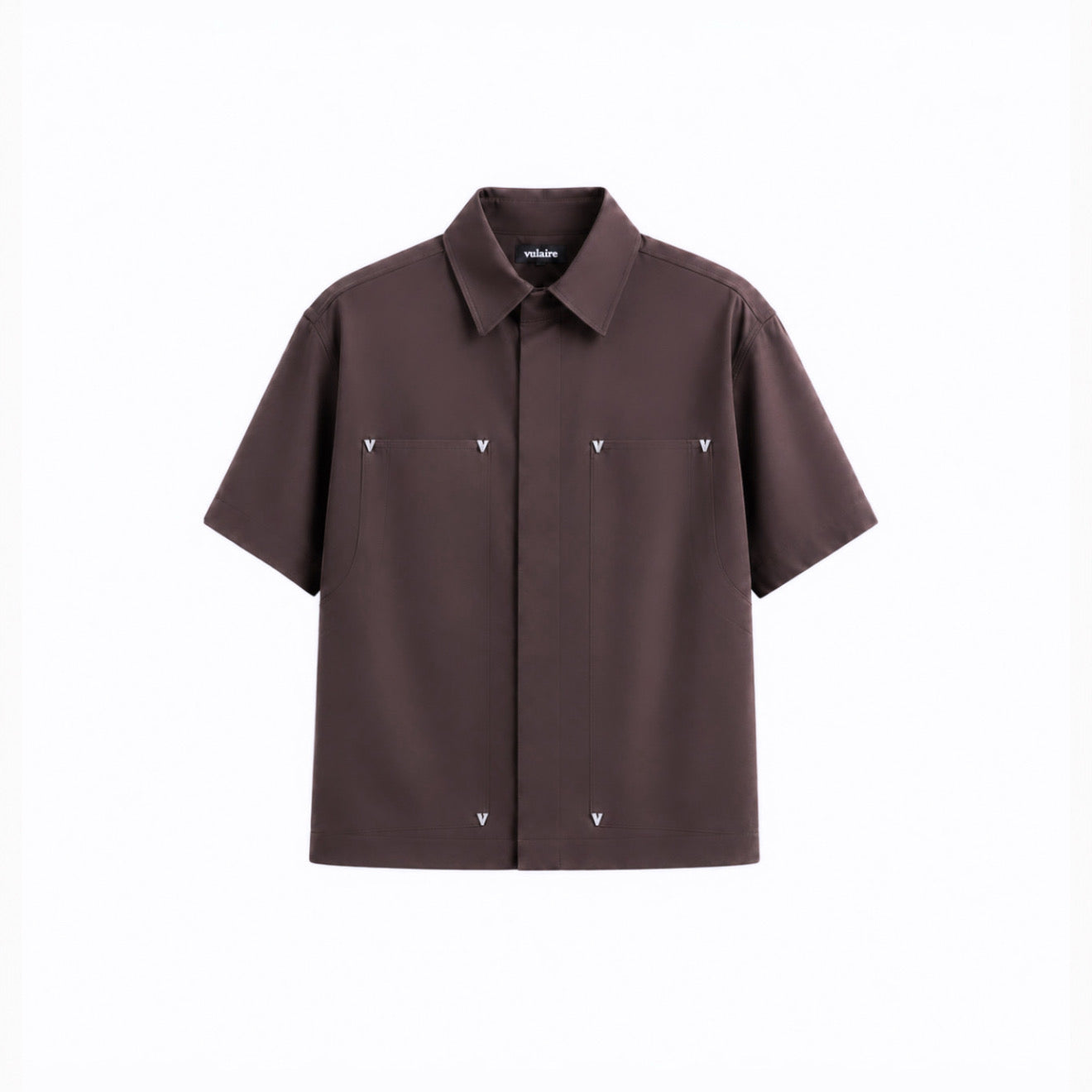 “V” CARPENTER SHIRT IN TAWNY BROWN