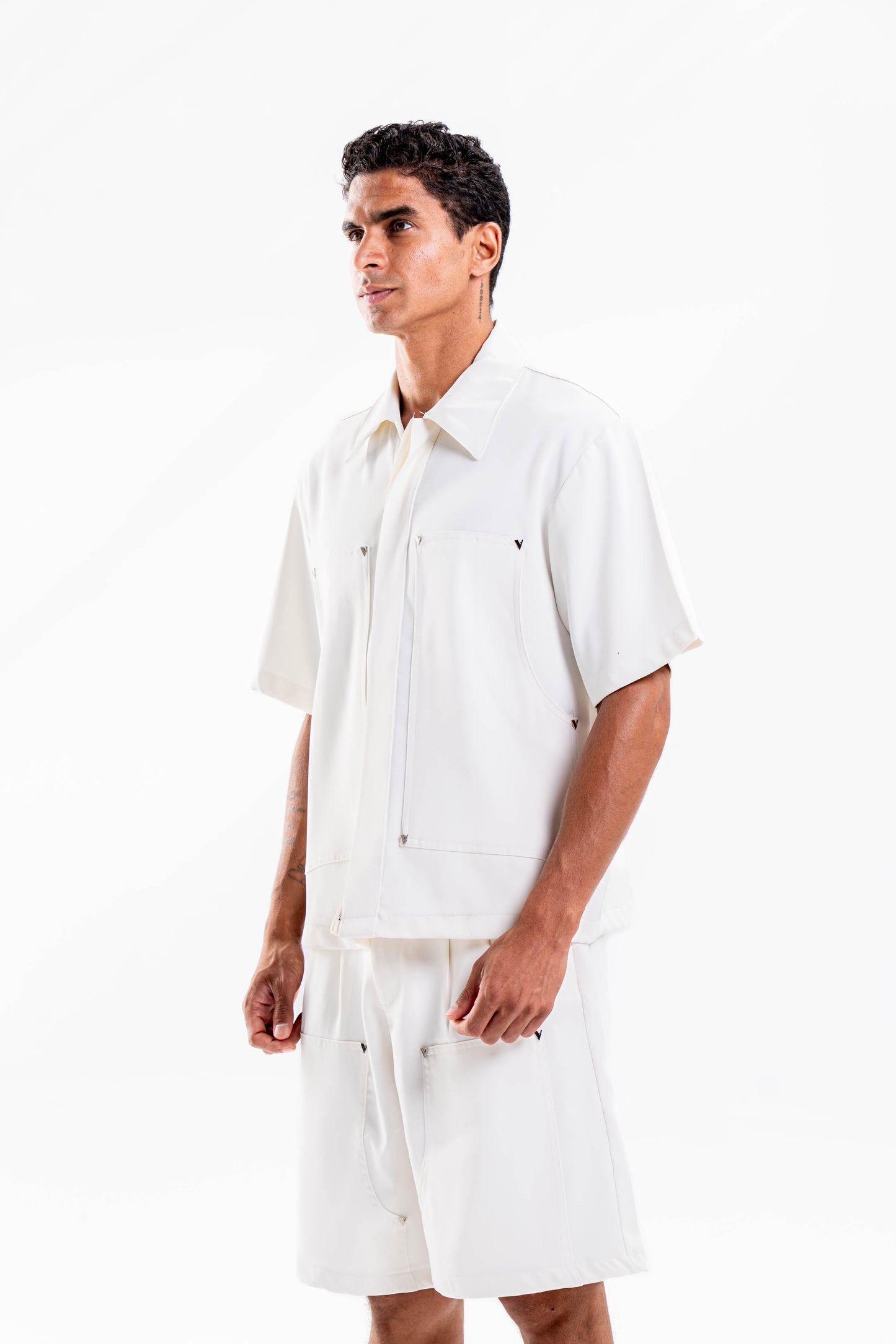 “V” CARPENTER SHIRT OFFWHITE