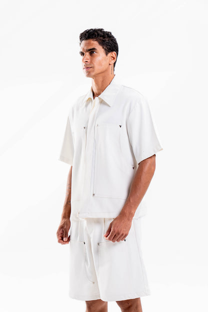 “V” CARPENTER SHIRT OFFWHITE