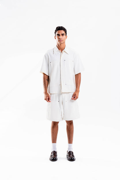 “V” CARPENTER SHIRT OFFWHITE